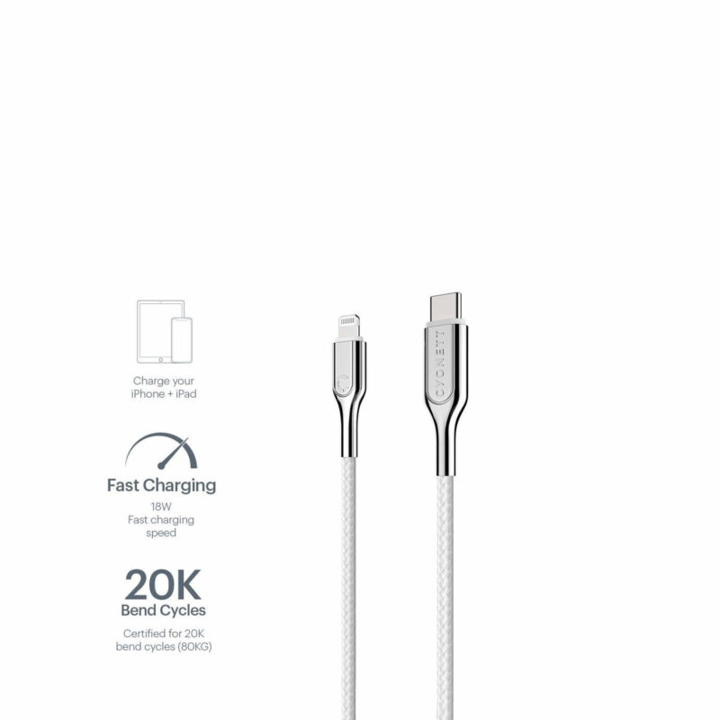 Cygnett Armoured Lightning To Usb C Cable M White Urban Gadgets Ph