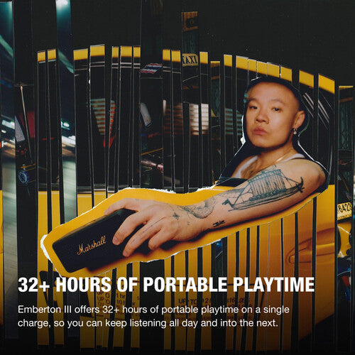 Marshall Emberton III Portable Wireless Speaker has 32 hours of playtime