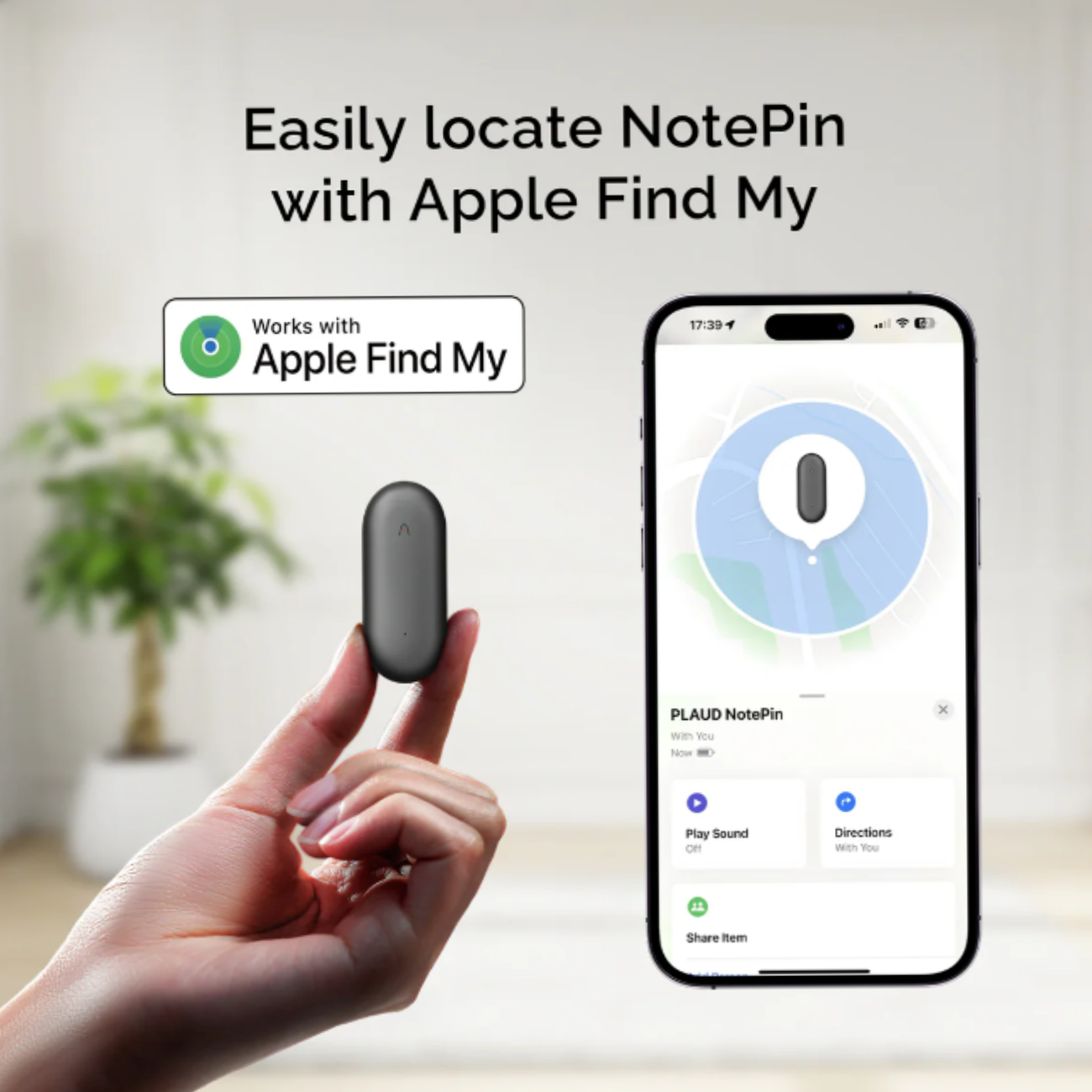 Plaud NotePin- Cosmic Gray