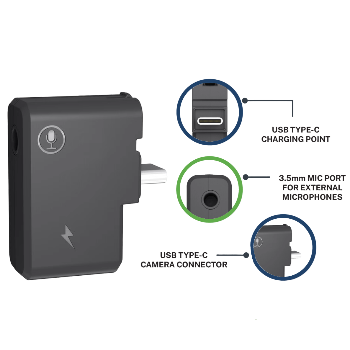 Insta360 ONE X2 Dual 3.5mm USB-C Adapter