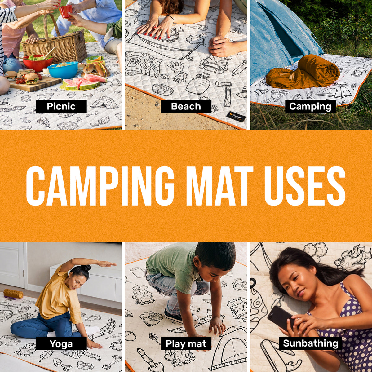 Raptor Terra Camping Mat (Adventure White)