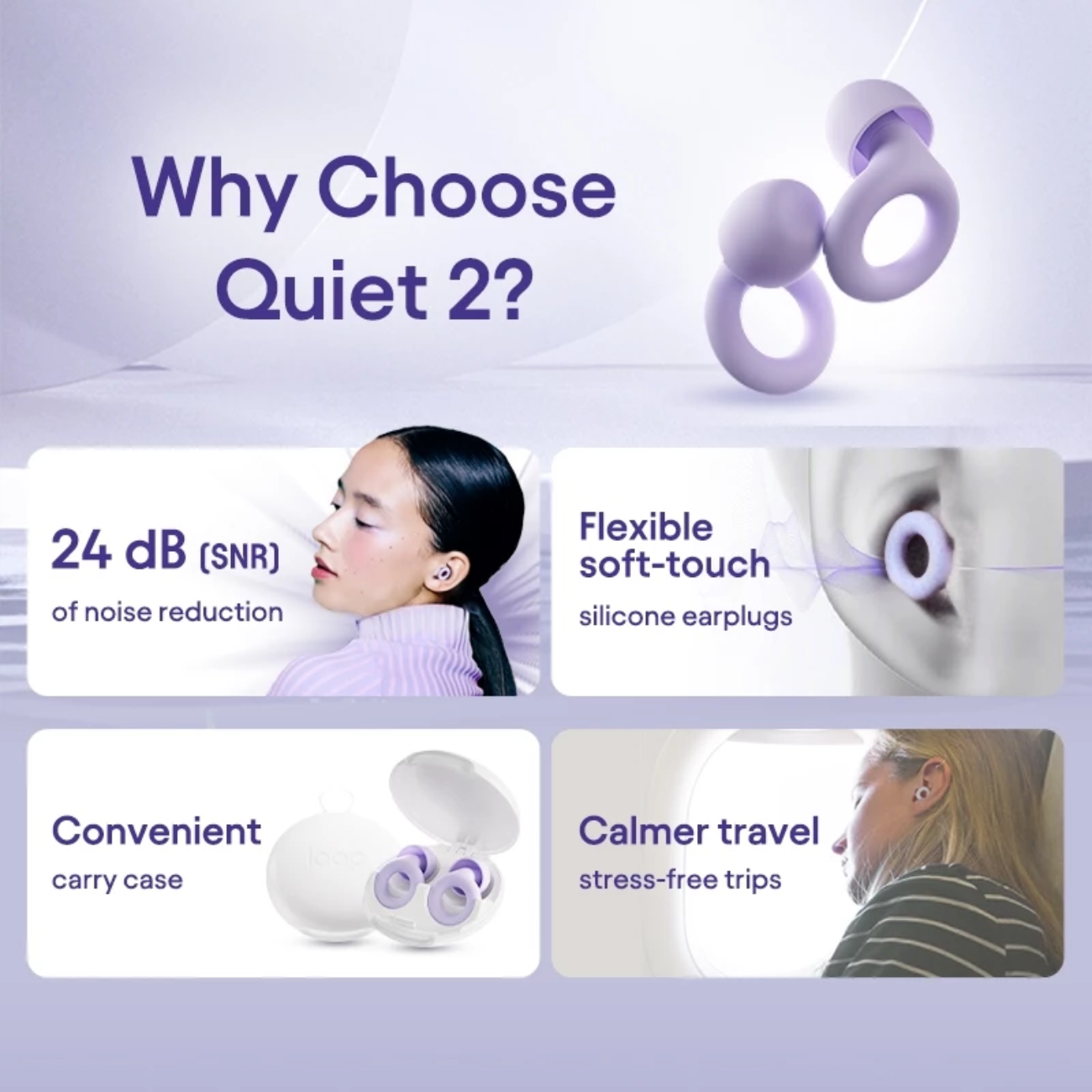 LOOP Quiet 2 Violet Earplugs