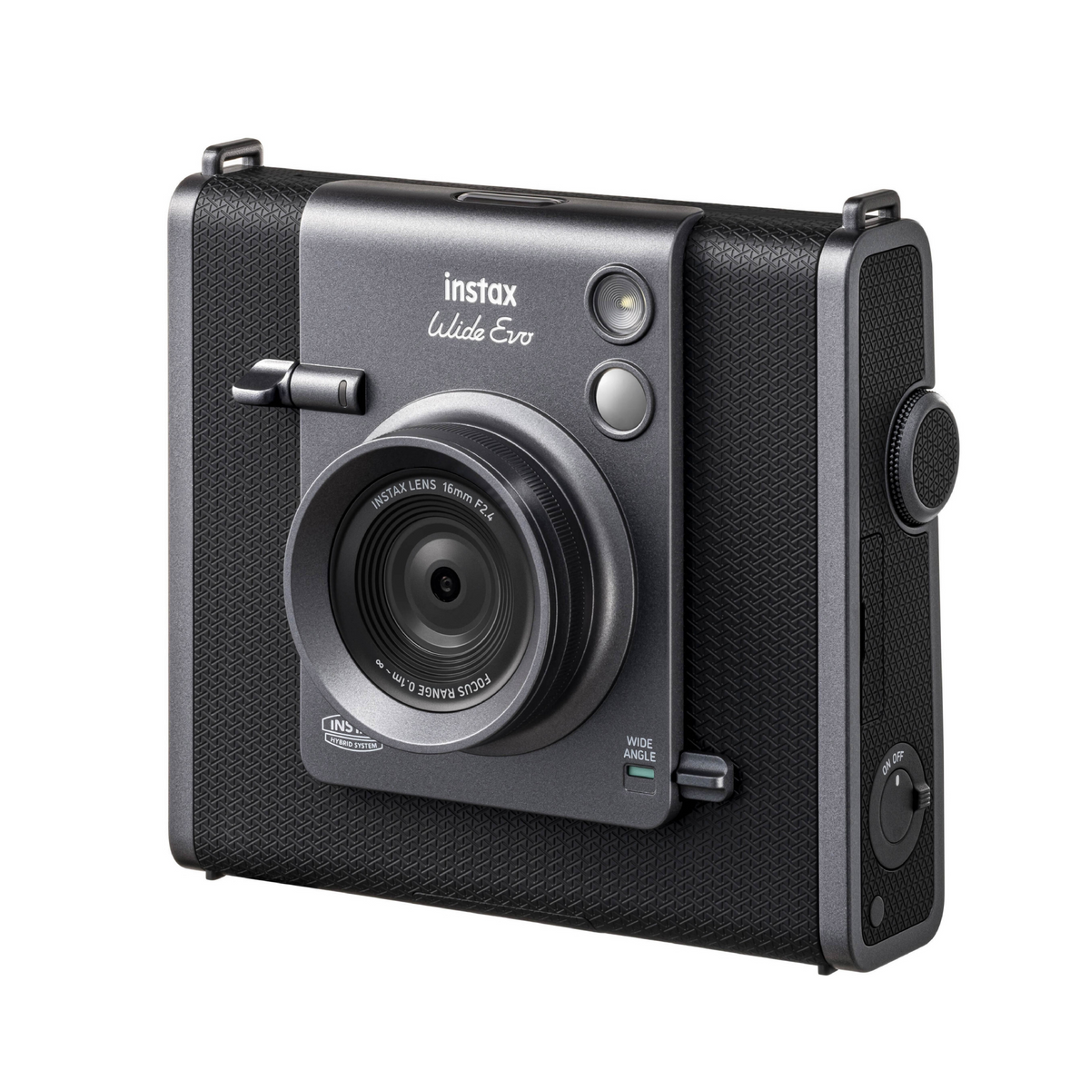 Closeup of Instax Wide Evo Instant Film Camera