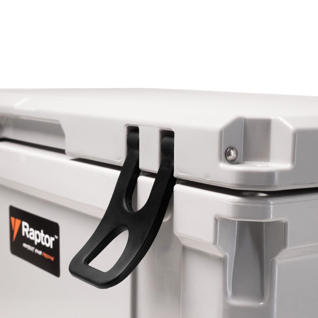 Raptor Cooler Arctic Hand Carry 45 with an open latch