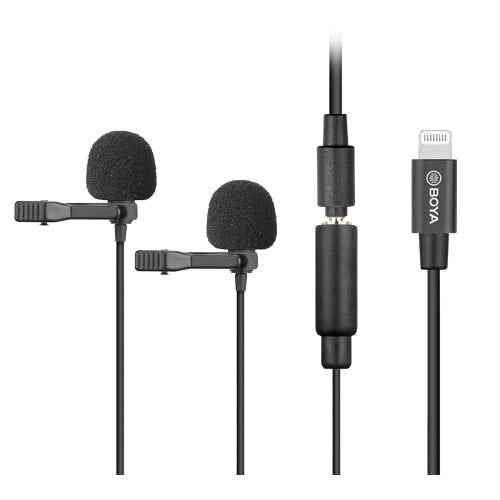 BOYA BY-M2D DIGITAL DUAL LAVALIER MICROPHONE FOR IOS   BY-M2D