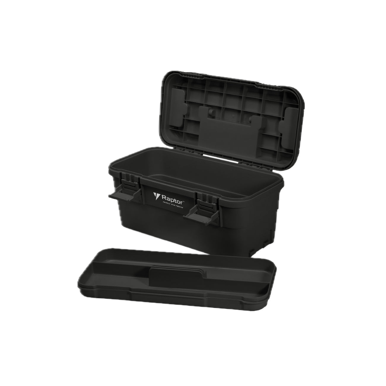 Raptor Storage 6.5L Stackable Tool box black compartments