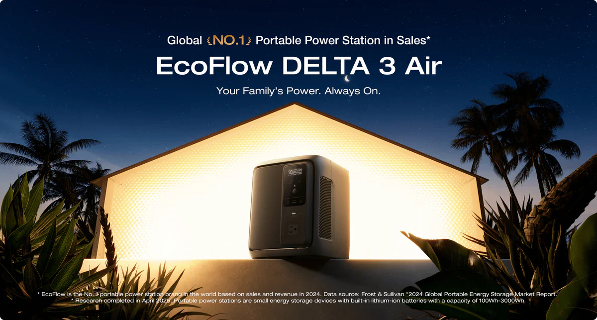 EcoFlow Delta 3 1000 Air (10ms UPS) Portable Power Station