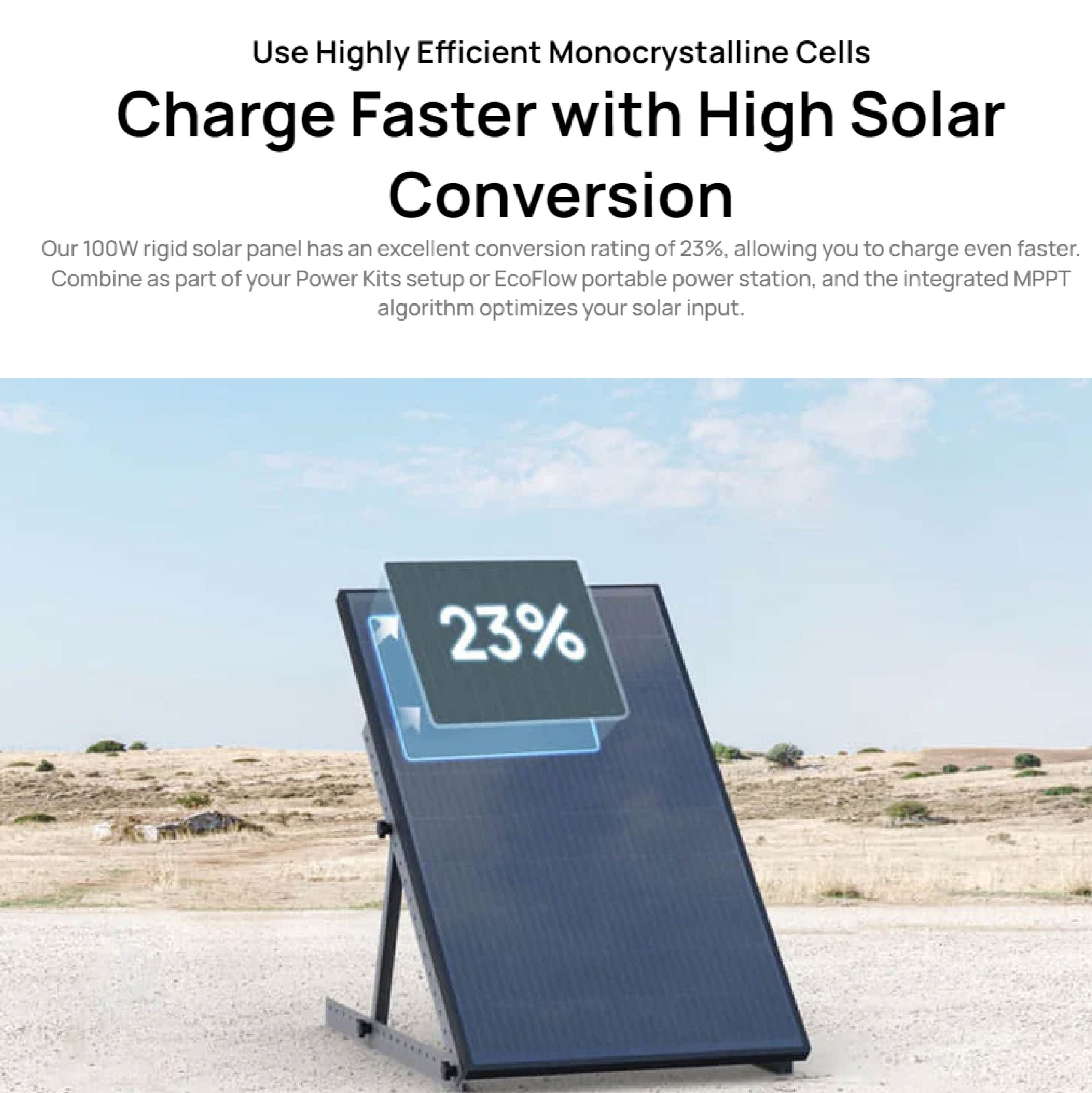 Ecoflow 100W Rigid Solar Panel (2 Pieces)