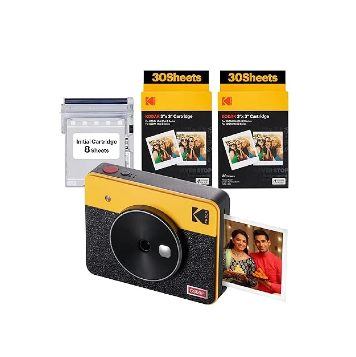 Kodak photo printer with ink cartridges and photo paper 