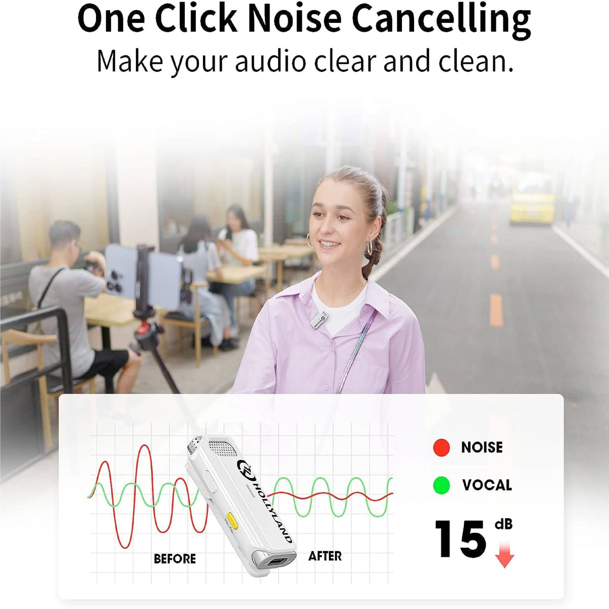 Cancel out noise using the HollyLand LARK C1 Duo