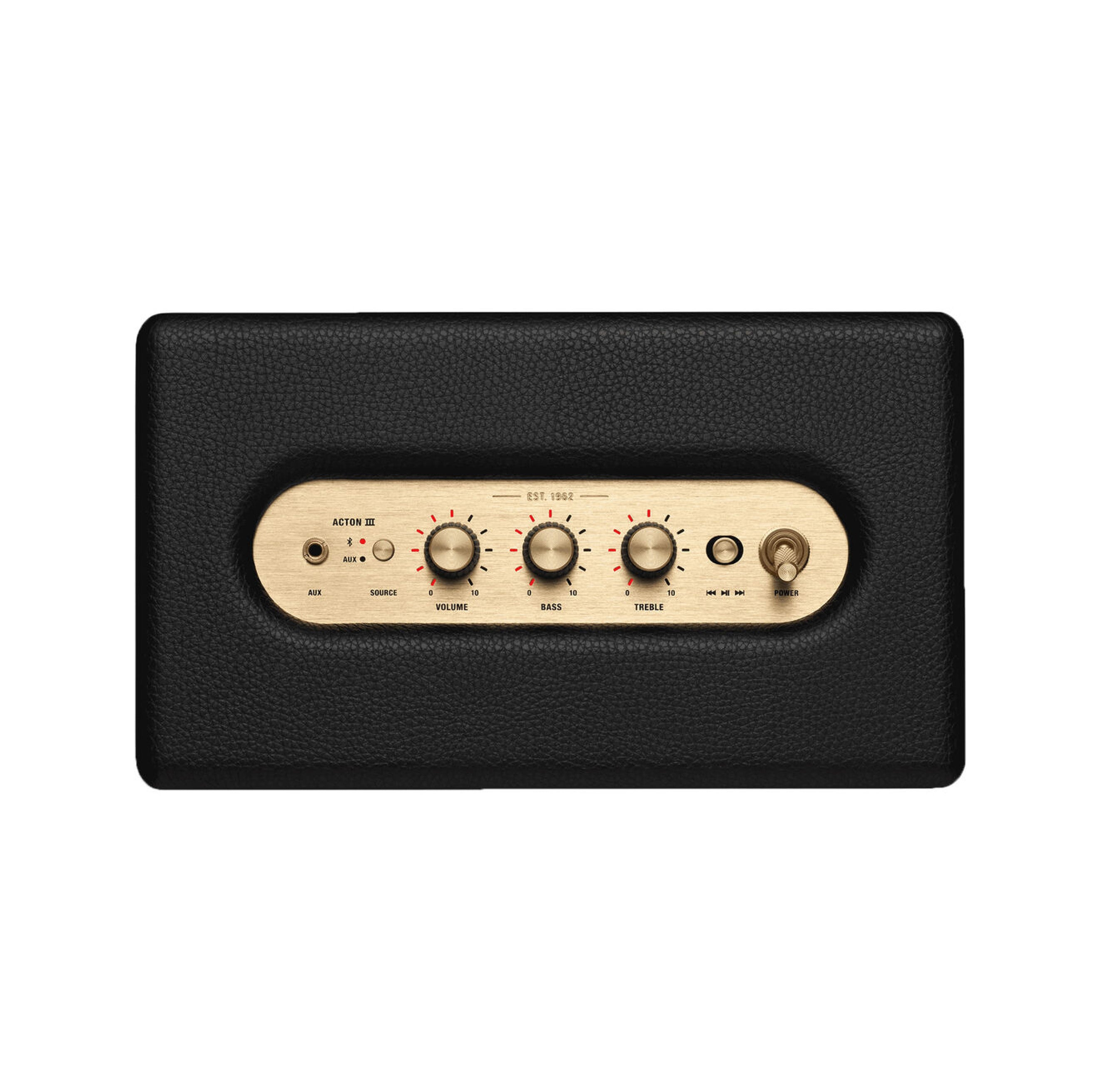 Controls on the Marshall Acton III Bluetooth Speaker System