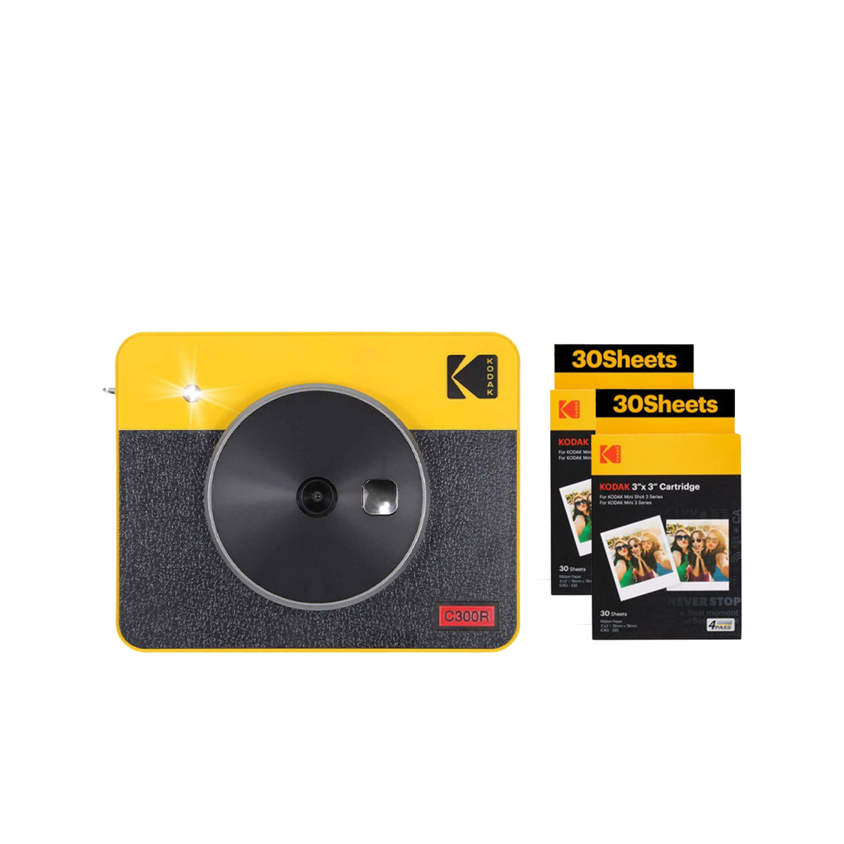Kodak Mini Shot 3 Retro instant camera with photo printer and paper