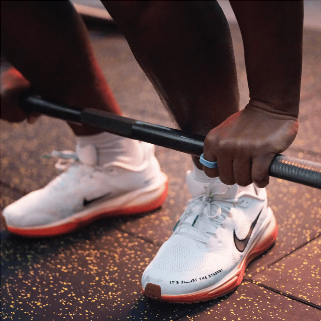 Person wearing RingConn Smart Ring with Multicolor Ring Protector.