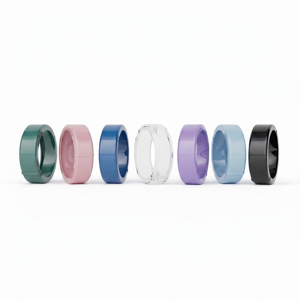 RingConn ring protector in various colors.