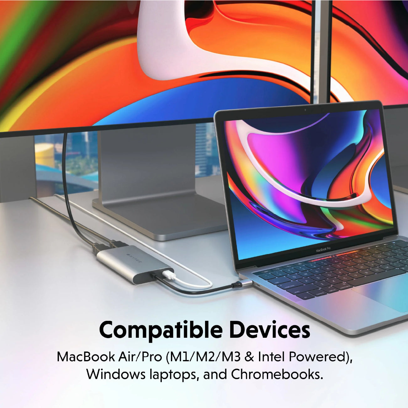 HyperDrive Dual 4K HDMI Adapter for M1 MacBook