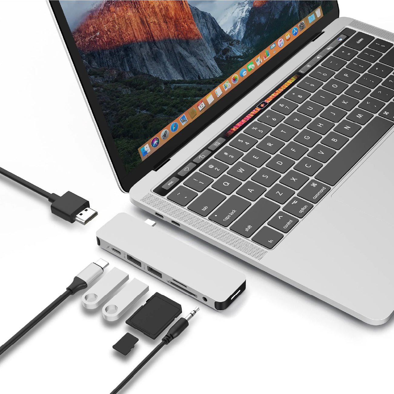 HyperDrive Solo 7-in-1 Hub for MacBook PC & USB-C Devices Silver