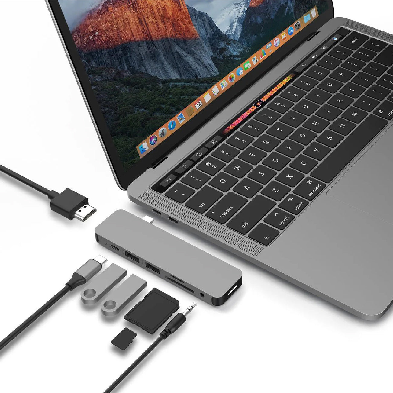 HyperDrive Solo 7-in-1 Hub for MacBook PC & USB-C Devices Space Gray