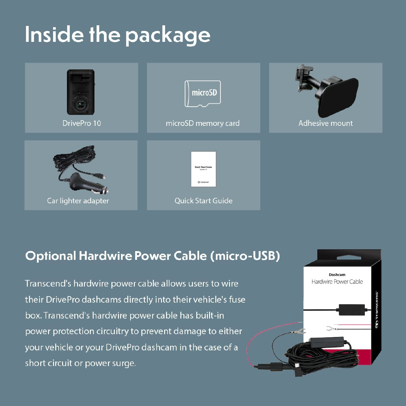 Transcend Drive Pro 10 Dashcam 64GB