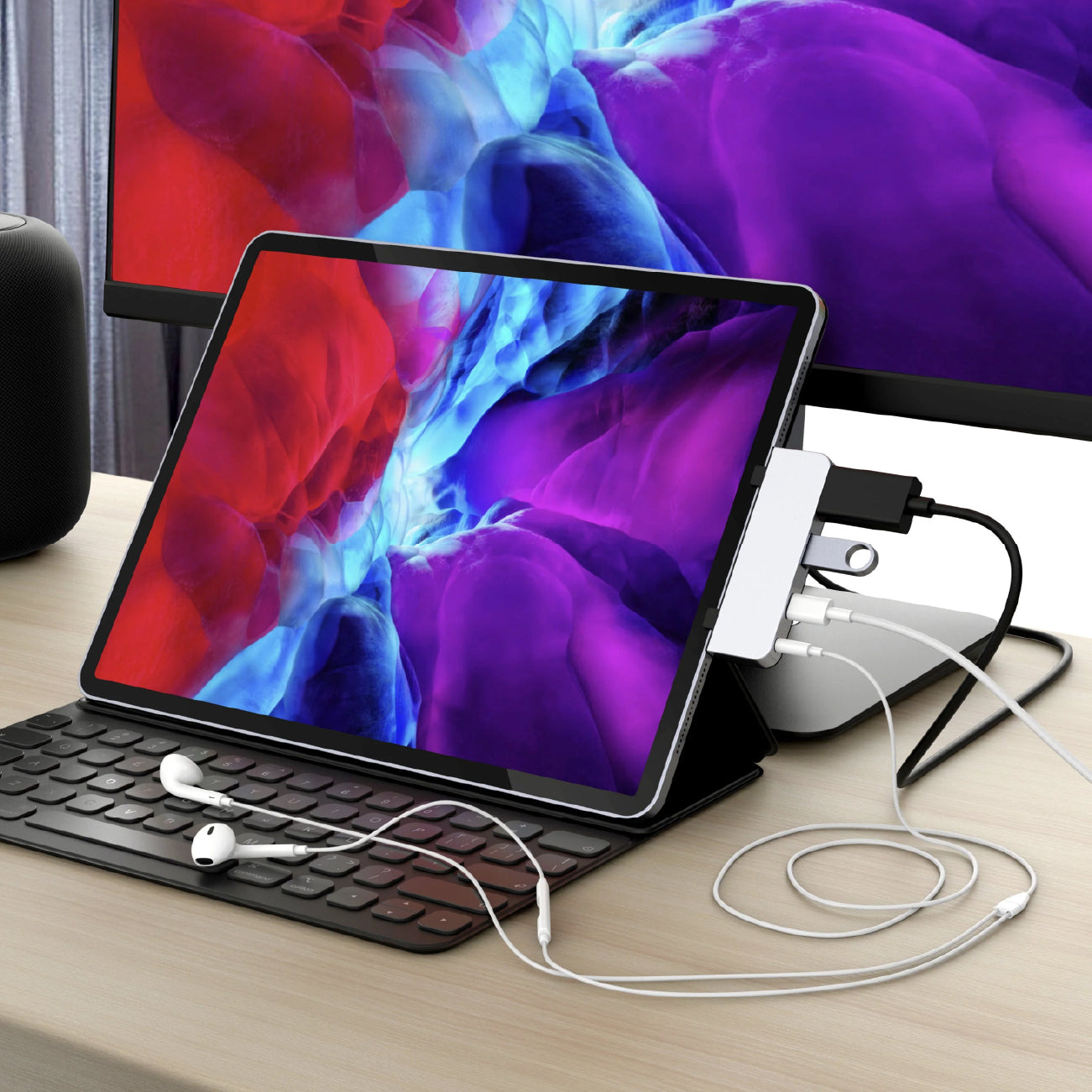 HyperDrive 4-in-1 USB-C Hub for iPad Pro Silver