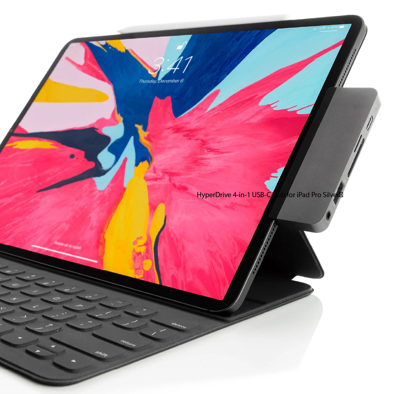 HyperDrive 6-in-1 USB-C Hub for iPad Pro V2 Gray