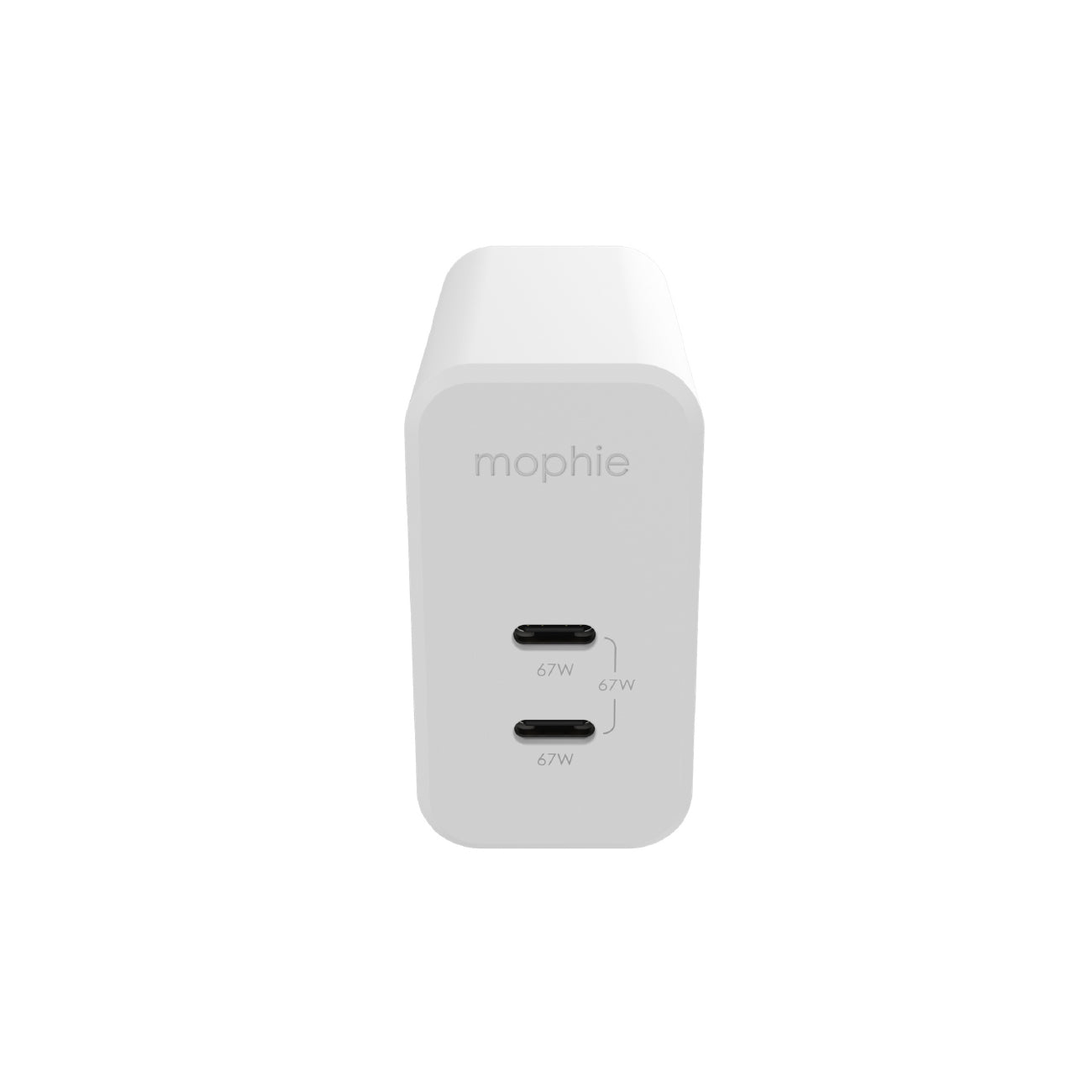 Mophie Wall Adapter USB-C PD DUAL 67W GAN White