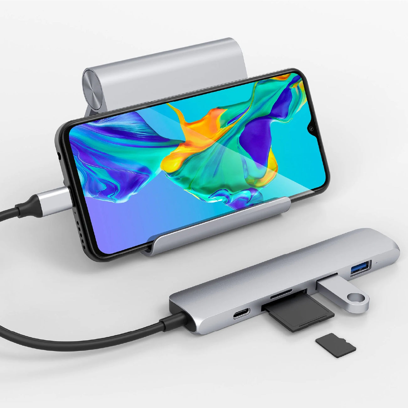 HyperDrive BAR 6-in-1 USB-C Hub Silver