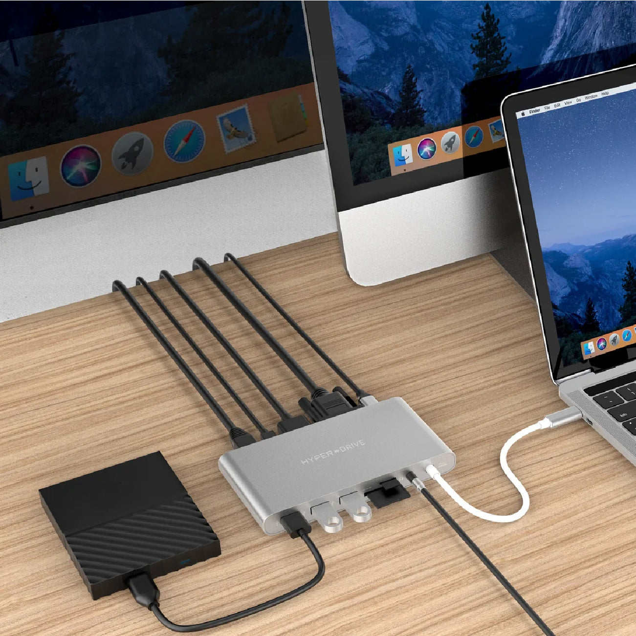 HyperDrive Ultimate USB-C Hub Silver