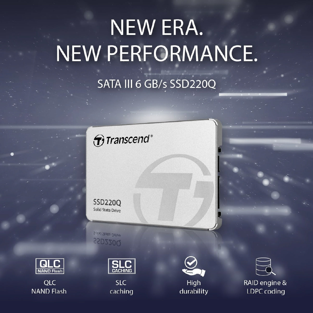 Transcend Solid State Drive 1TB  SATA 6GB/S (R/W: 540/500mbps)