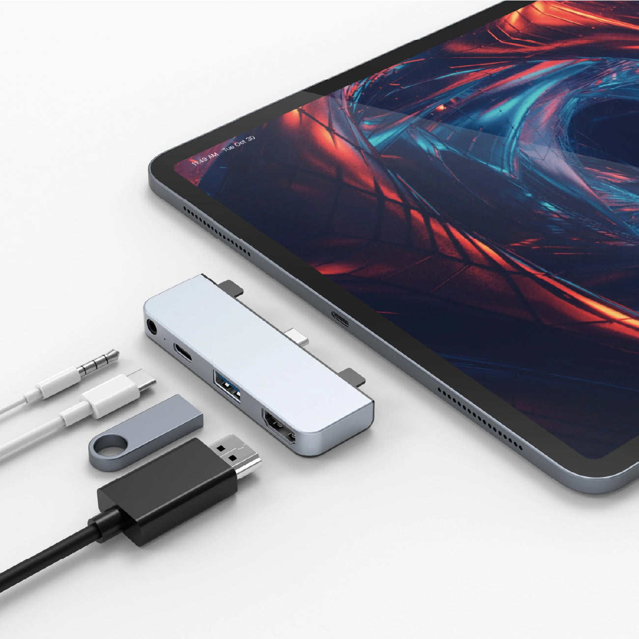 HyperDrive 4-in-1 USB-C Hub for iPad Pro Silver