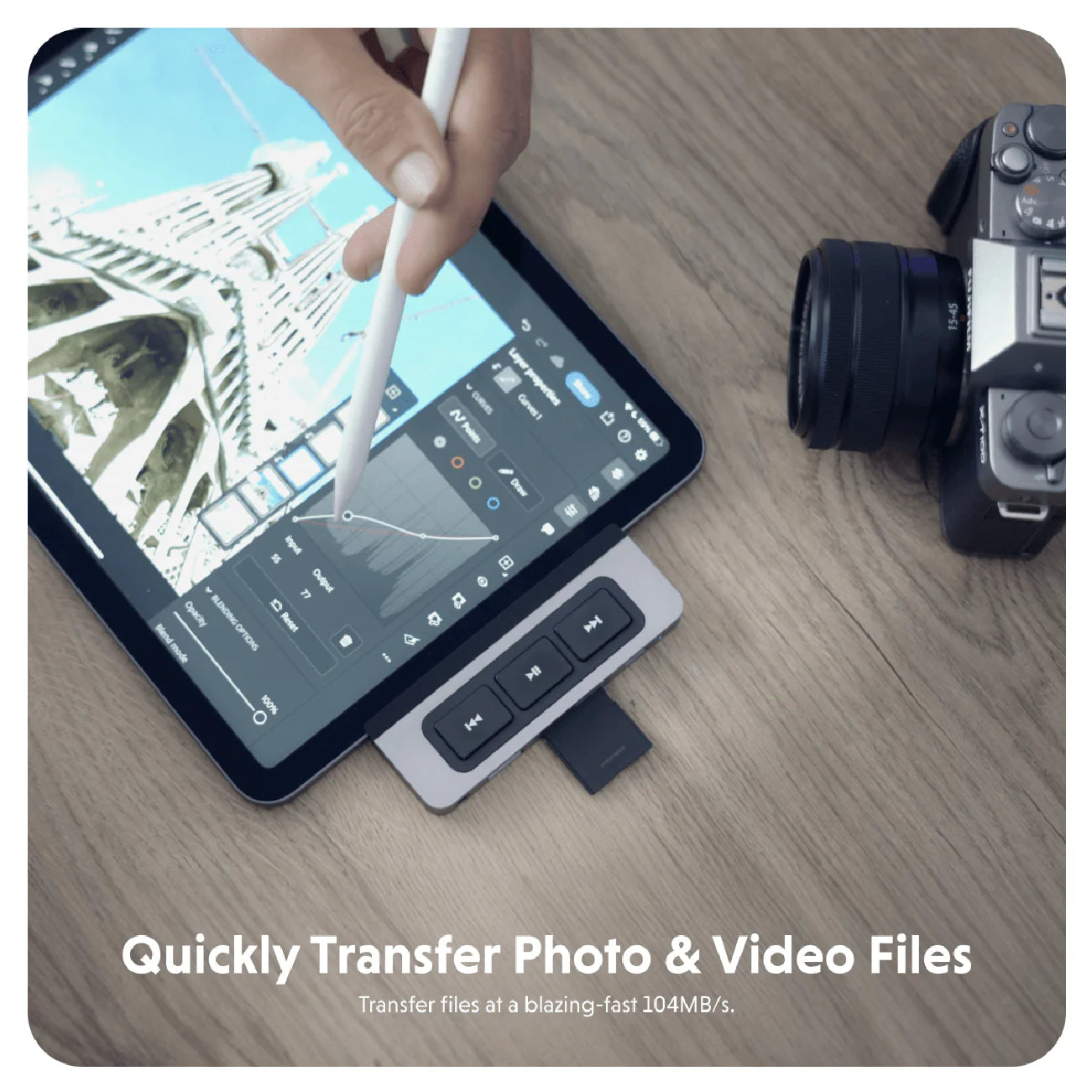 HyperDrive 6-in-1 Media Hub for iPad Pro and Air Space Gray