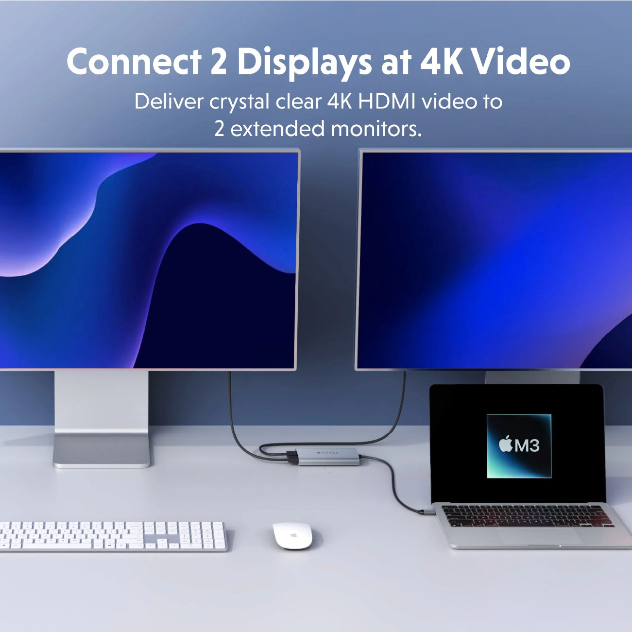 HyperDrive Dual 4K HDMI Adapter for M1 MacBook