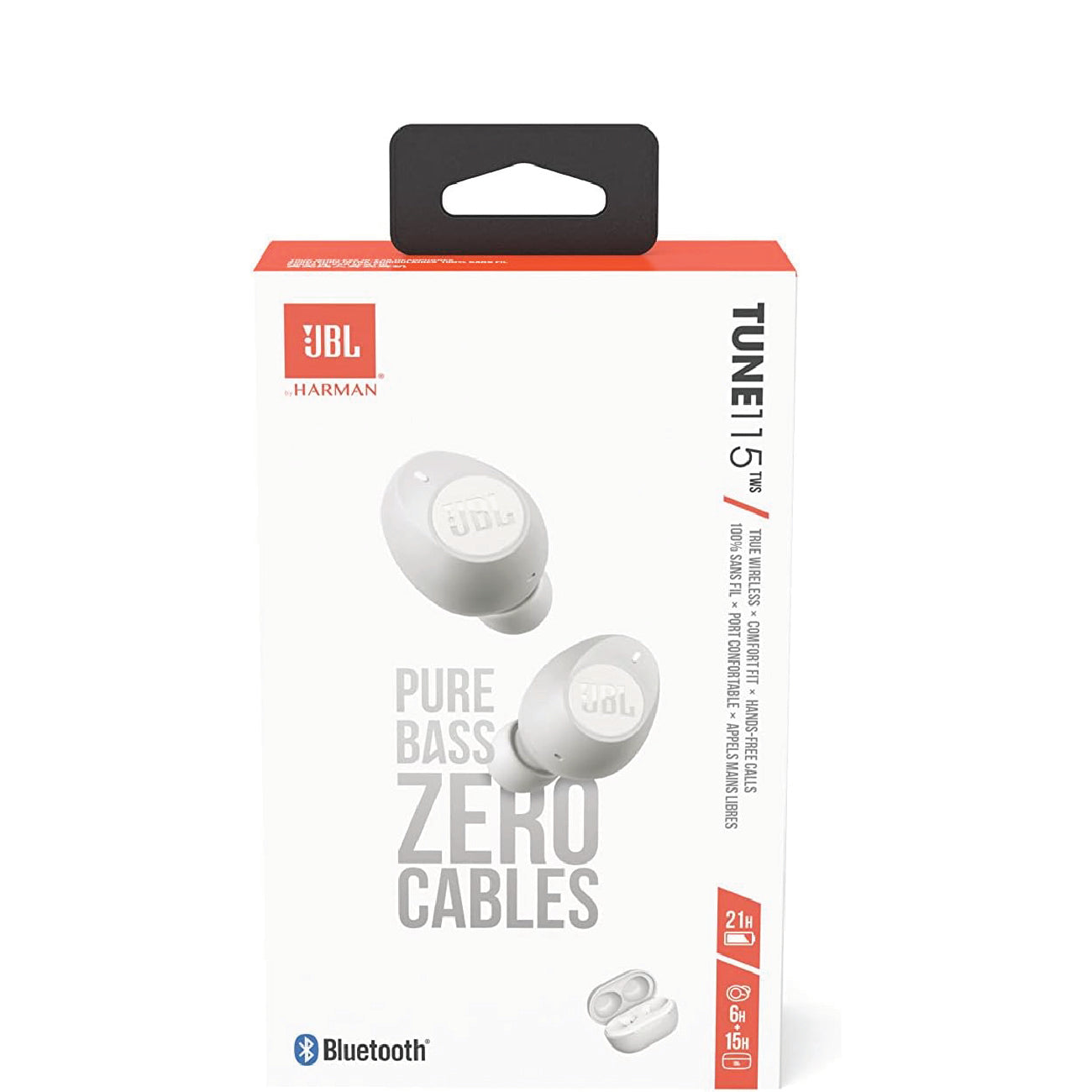 JBL Tune 115 True Wireless Earphones (White)