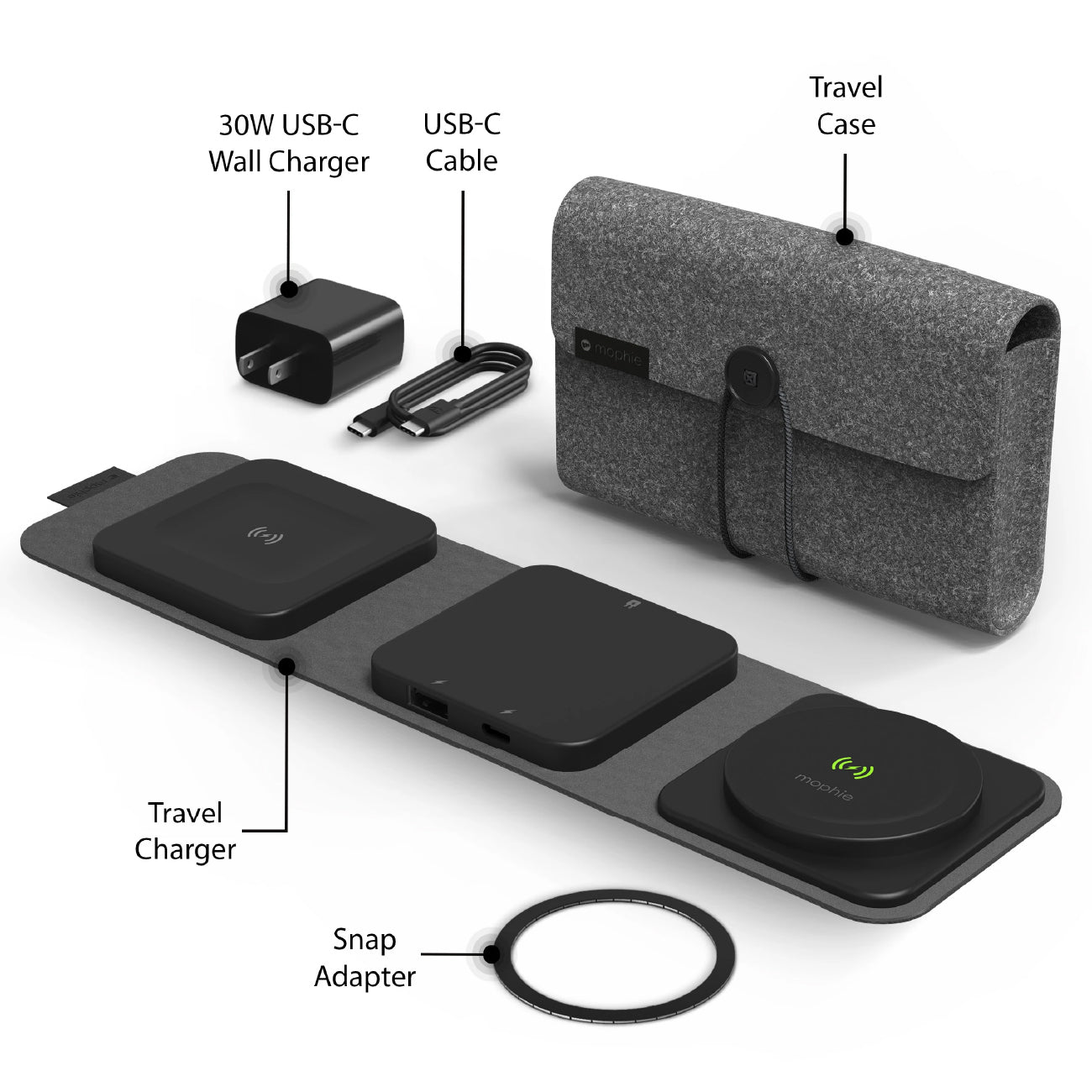 MOPHIE UNV WRLS-snap+ multi-device travel charger