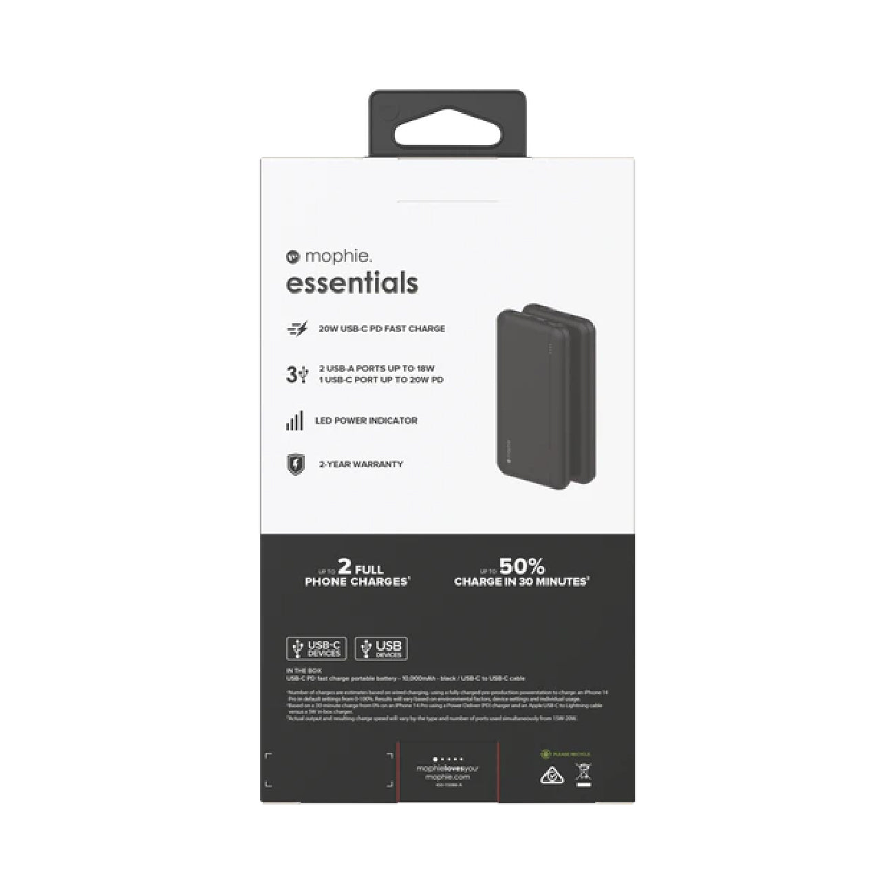 Mophie Essential PoweStation 20000mah PD 20W Black