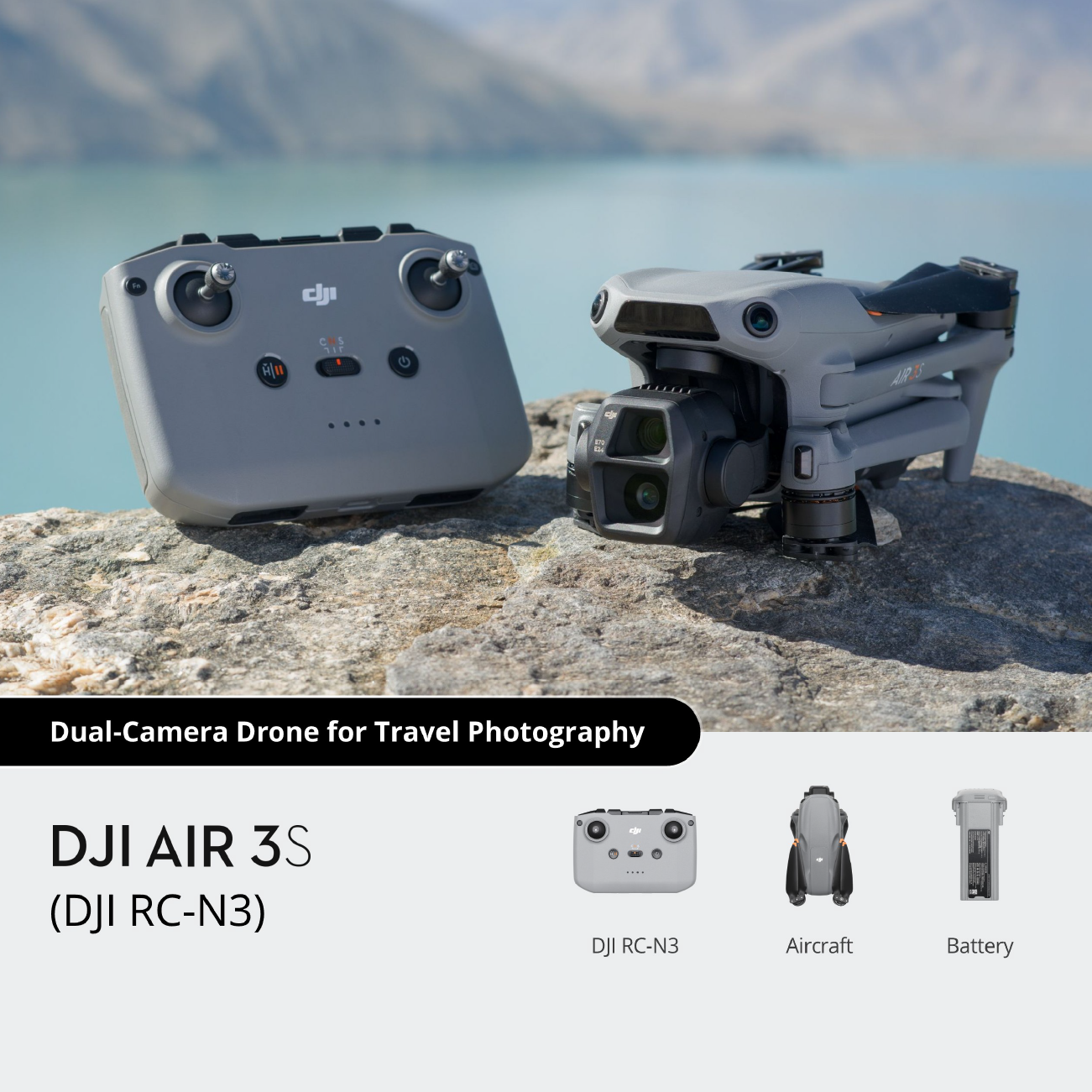 DJI Air 3S Dual-Camera Drone (DJI RC-N3)