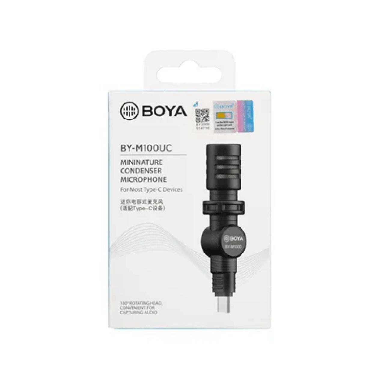 BOYA BY-M100UC Miniature Condenser Microphone For Type-C Devices