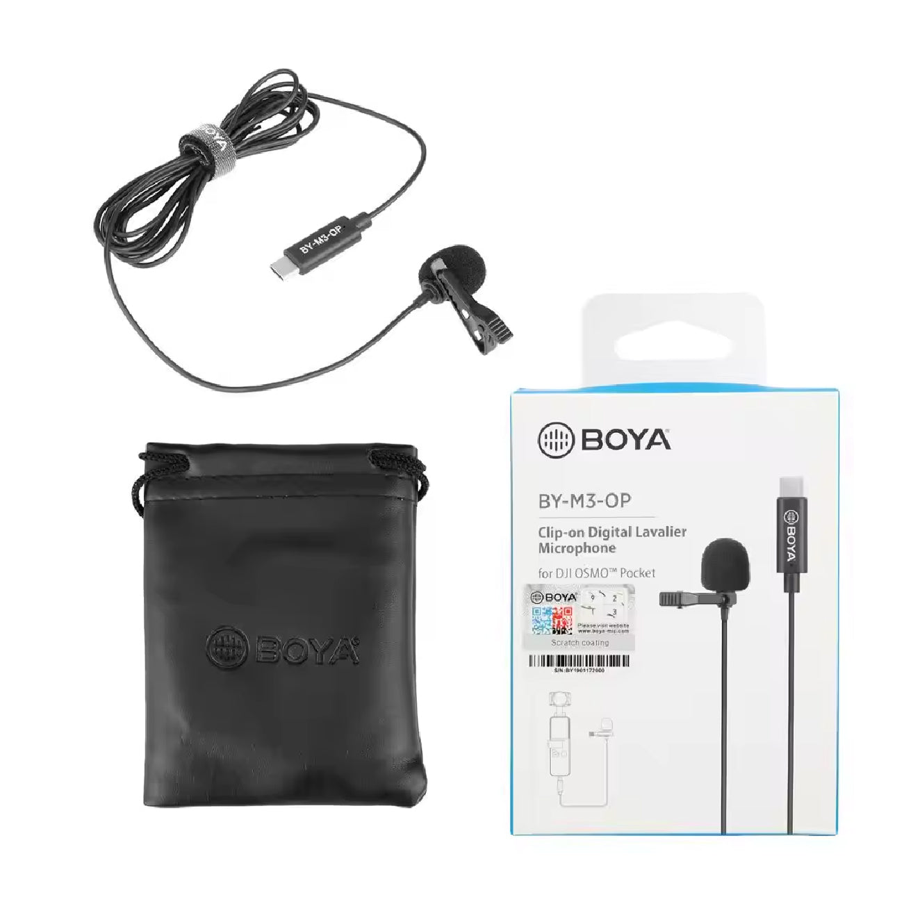 BOYA BY-M3-OP CLIP ON DIGITAL LAVALIER MICROPHONE FOR DJI OSMO   BY-M3-OP