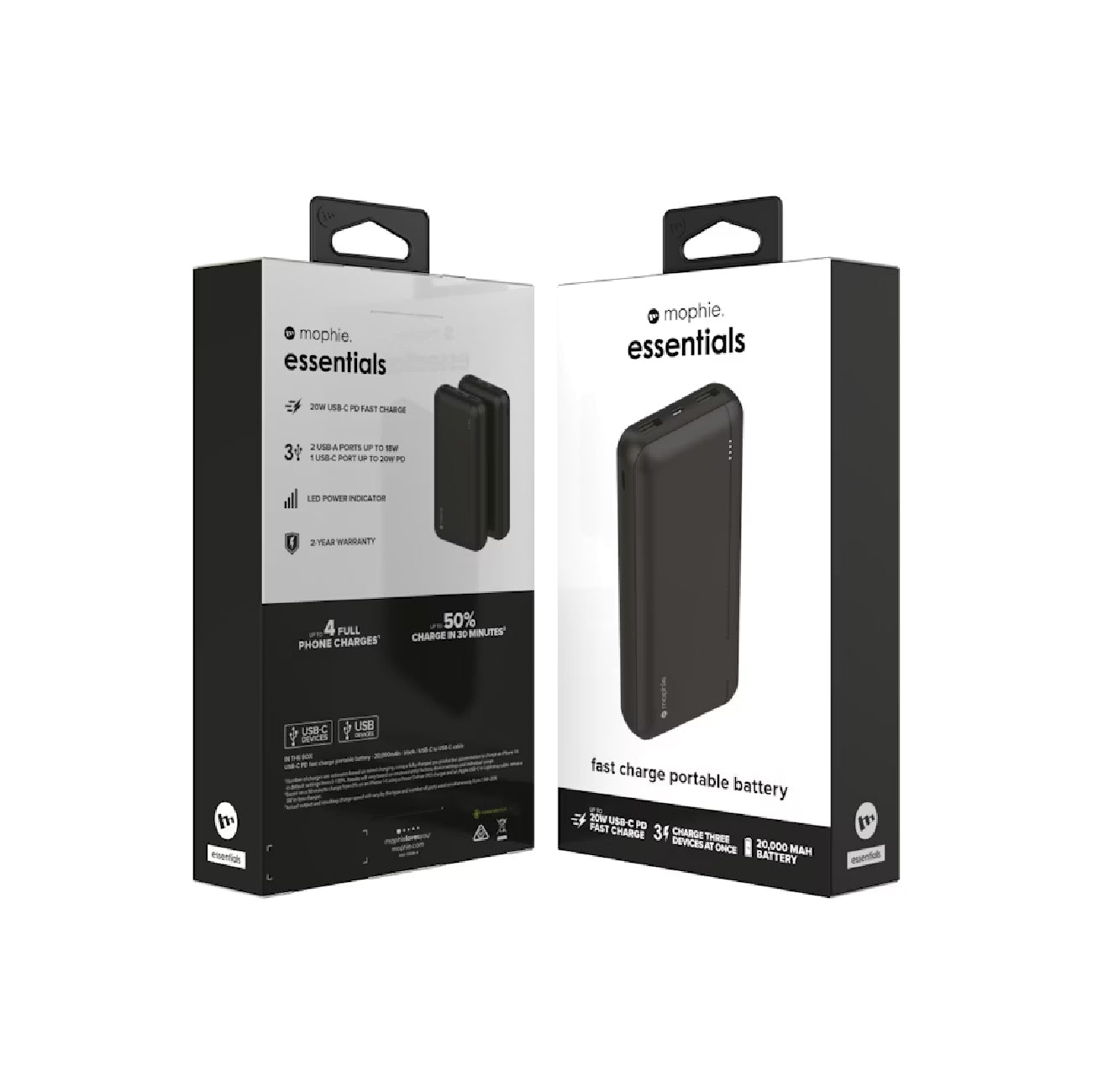 Mophie Essential PoweStation 10000mah PD 20W Black