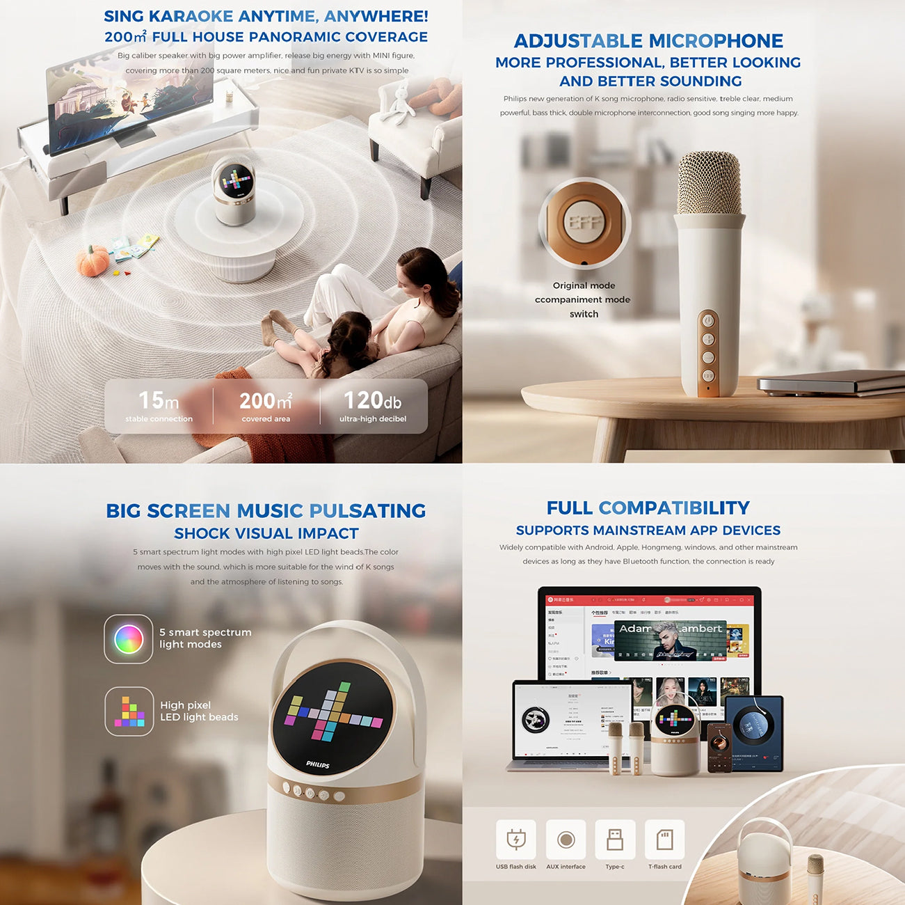 Philips TAS2508 Karaoke Bluetooth Speaker