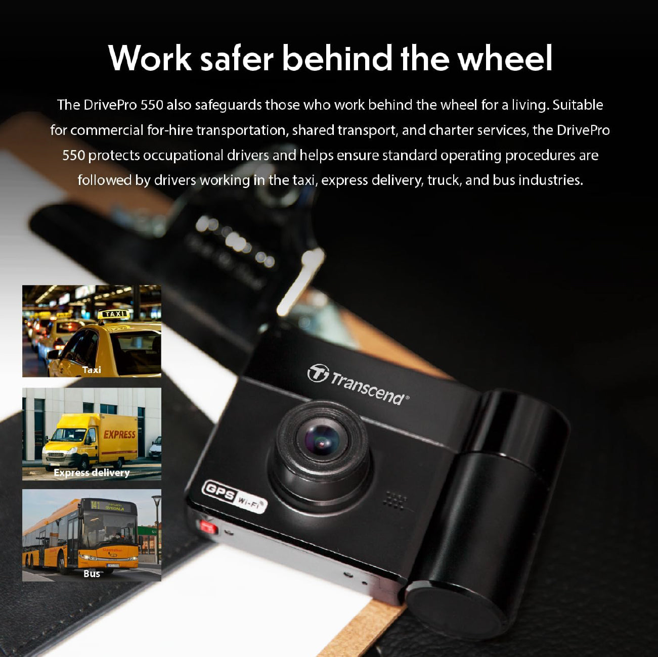 Transcend Drive Pro 550 Dashcam 128G