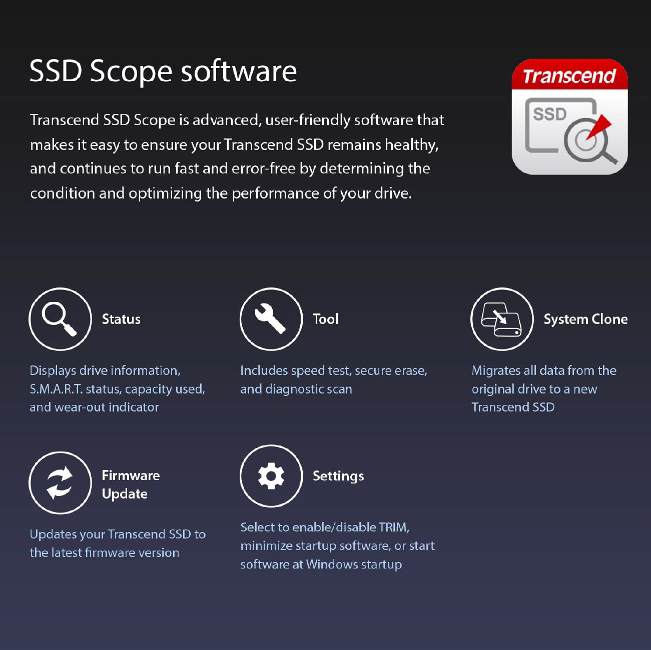 Transcend Solid State Drive 1TB  SATA 6GB/S (R/W: 540/500mbps)
