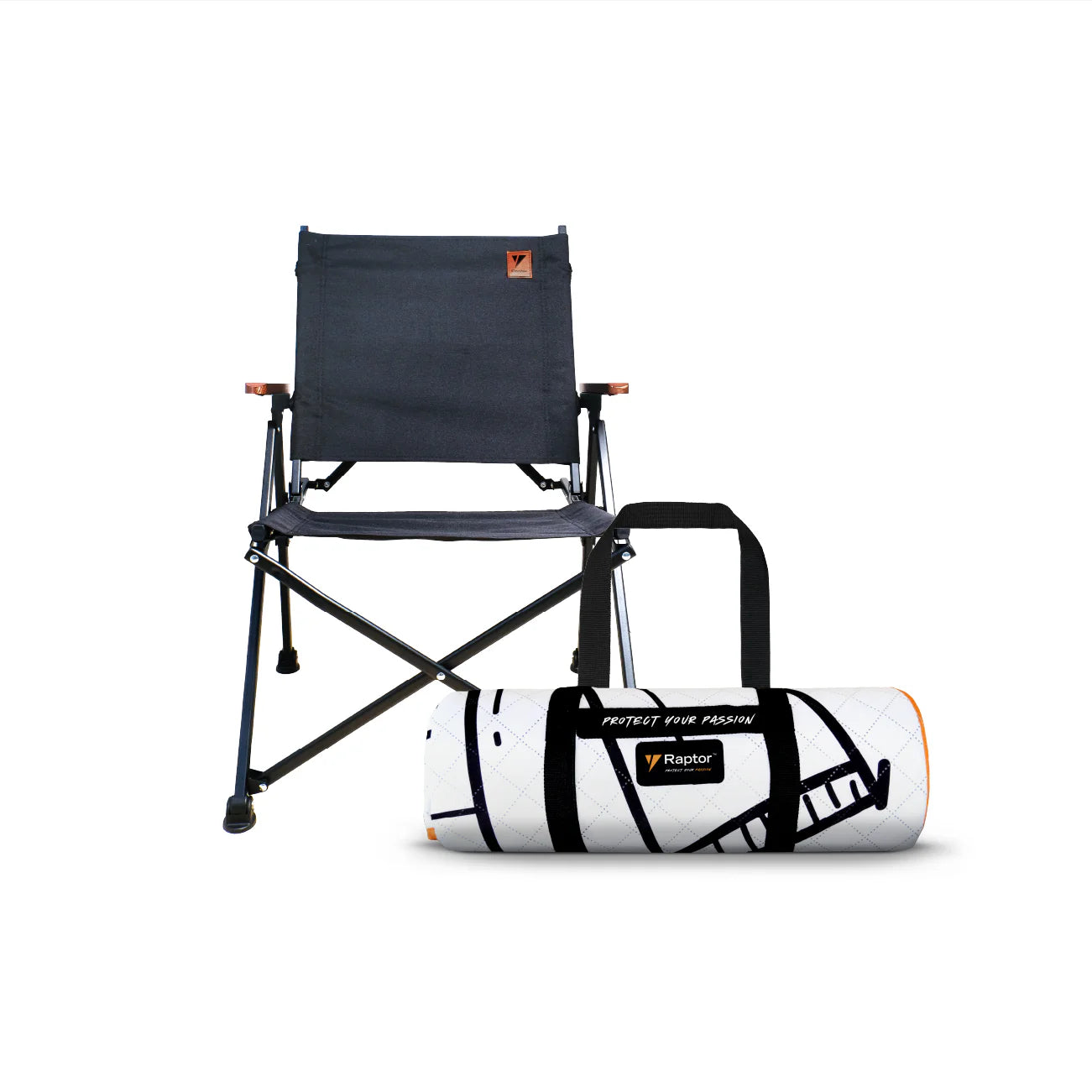 Raptor Perch Camping Chair + Raptor Terra Camping Mat Bundle