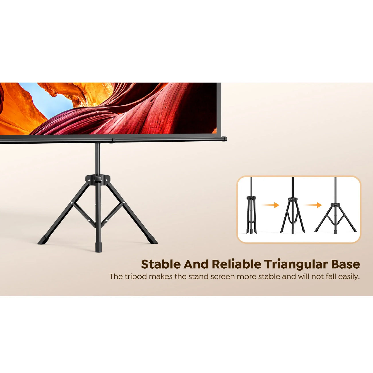 Yaber YS-100D Projector Stand has stable triangular base