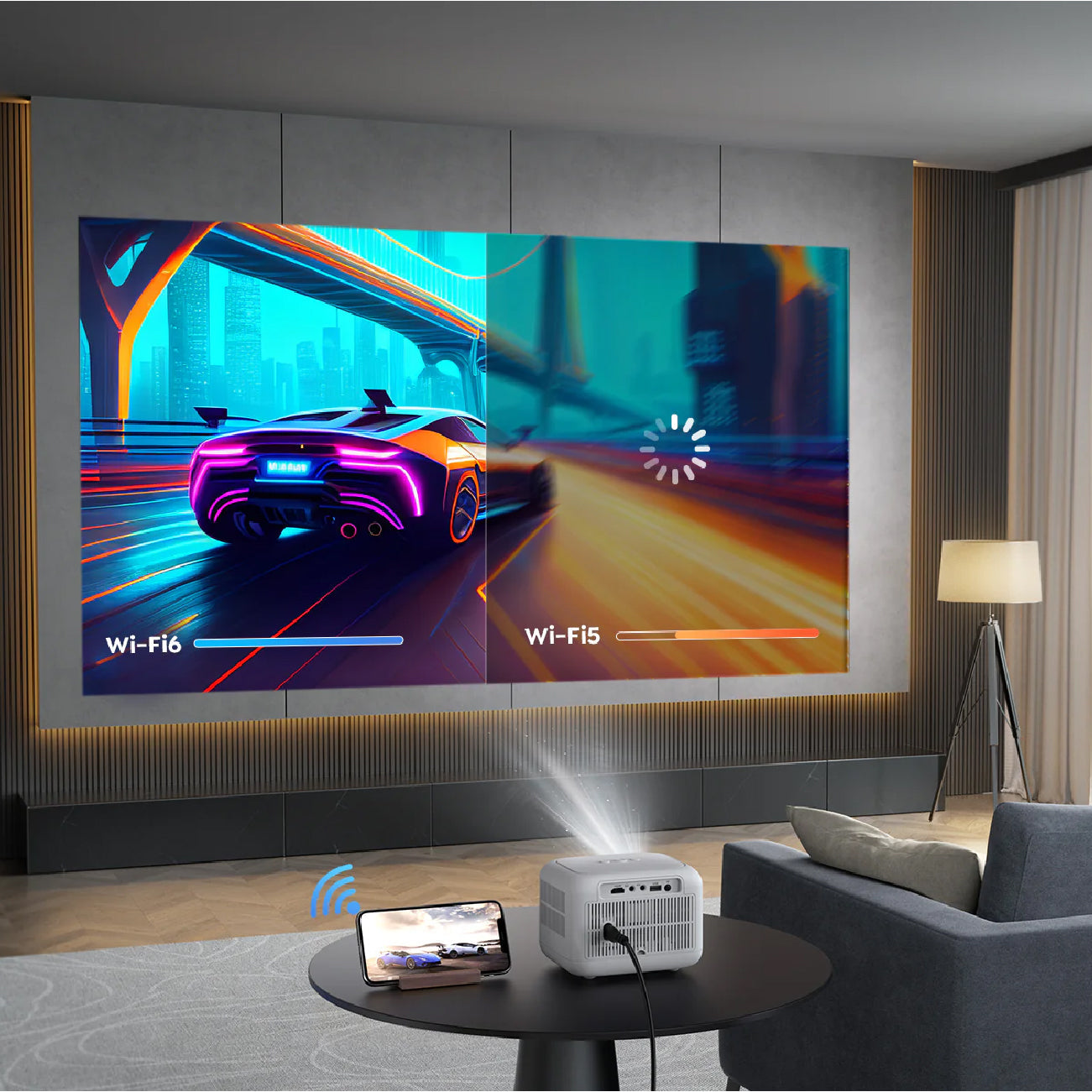 Load entertainment faster with better connectivity using the Yaber L1 Projector
