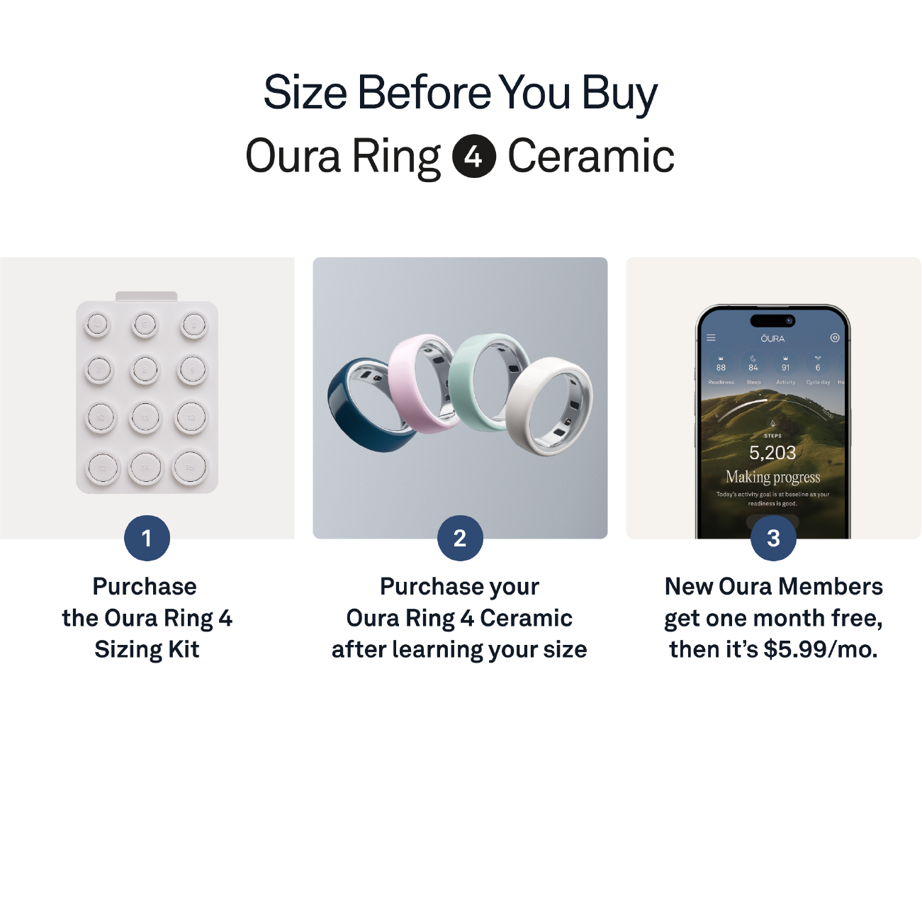 Oura Ring 4 Ceramic Cloud