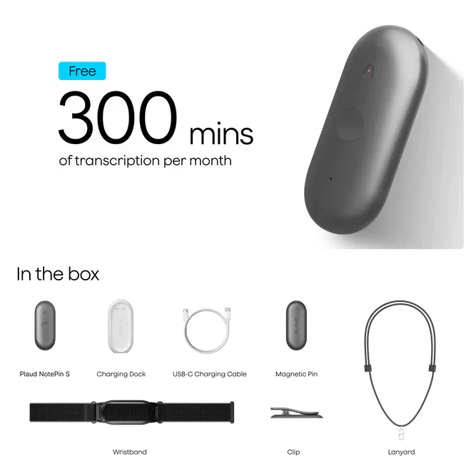 Plaud NotePin S- Silver