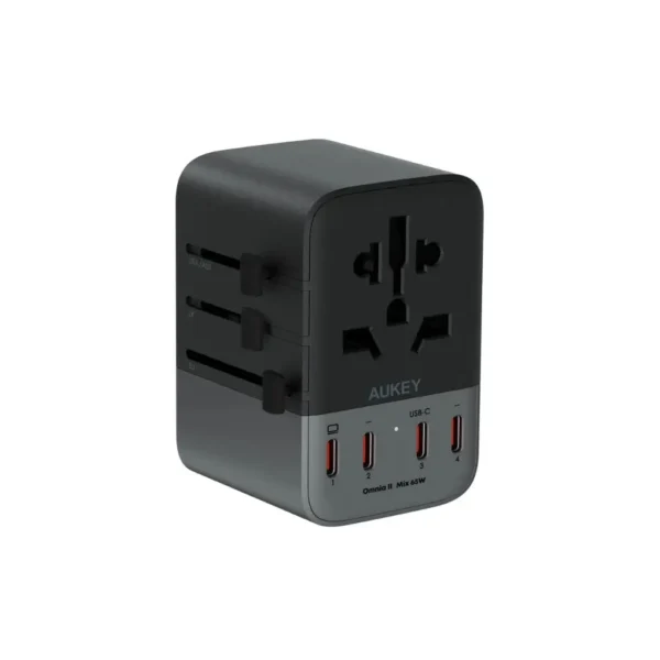 Aukey PA-TA08A 65W Travel Mate GaN Universal Adapter with USB ports