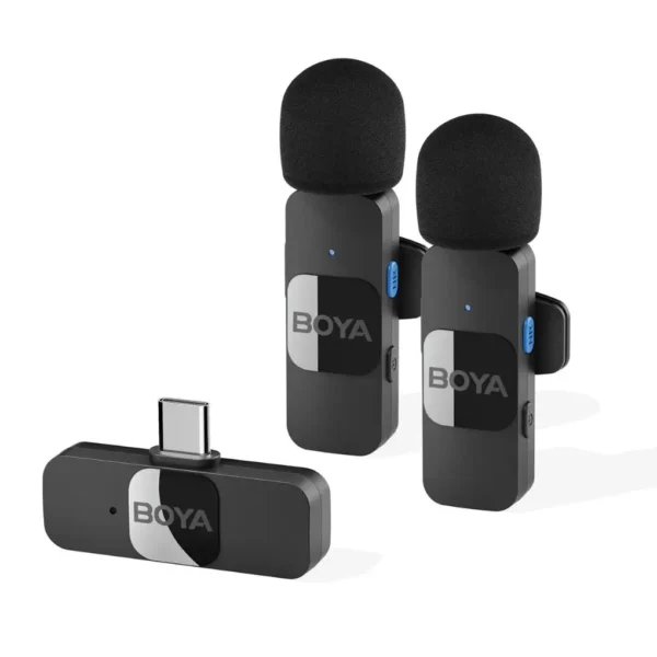 Boya BY-V20 Dual Wireless Lavalier Microphone USB-C Black