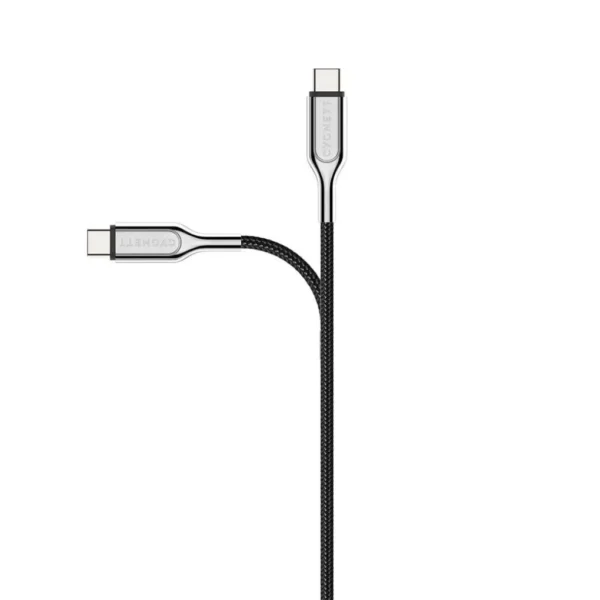 Cygnett Armoured 2.0 USB-C to USB-C 100W 1M Charging Cable Black - Image 2