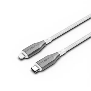 Cygnett Armoured Lightning to USB-C 1M Charging Cable White